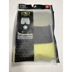 athletic works mens 3 pairs boxer briefs performance mesh size small 28 30